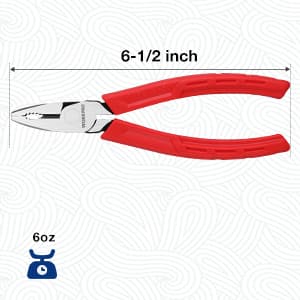 WORKPRO 6.5" Linesman S Screw Extractor Pliers(Combination Pliers) with Unique Non-slip Jaws, Stripped Screw Remover Tool, Lineman Plier for Quickly Removal of Damaged or Rusted Fasteners