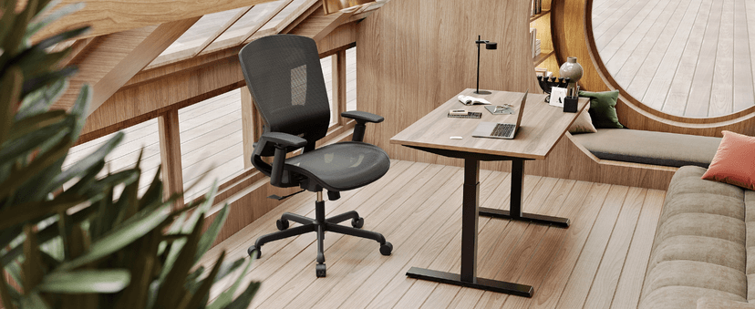 ELABEST T96 Mesh Office Chair,Ergonomic Computer Desk Chair,Sturdy Task Chair- Adjustable Lumbar Support & Armrests,Tilt Function,Comfort Wide Seat,Swivel Home Office Chair