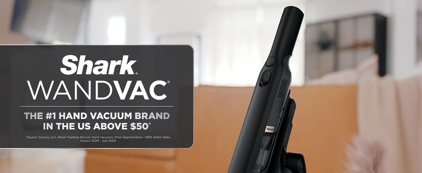 Shark WANDVAC Cordless Hand Vac, Lightweight, Versatile and Portable at 1.4 lbs., Powerful Suction for Pet Hair, Charging Dock, One-Touch Empty for Car & Home, Duster Crevice Tool, Black, WV201BK