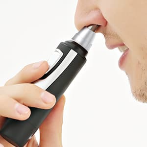 ZORAMI Ear and Nose Hair Trimmer Clipper - 2025 Professional Painless Eyebrow & Facial Hair Trimmer for Men Women, Battery-Operated Trimmer with IPX7 Waterproof, Dual Edge Blades for Easy Cleansing Black