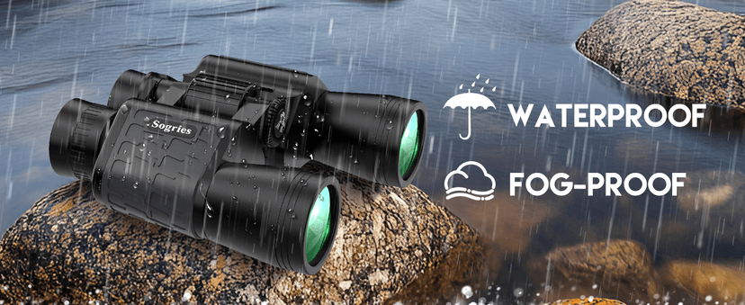 Sogries 10x50 Binoculars for Adults High Powered Waterproof Compact Binoculars for Bird Watching Travel Low Light Vision Hunting Stargazing Concert Sports Long Range Birding Binocular Gift for Him