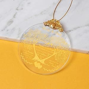 Anniversary Ornament Gift for Mom and Dad Wedding, Mom and Dad Anniversary Ornament, Moms and Dads Christmas Glass Ornaments Gift for Couple Husband Wife Married Parents Grandparents 3"