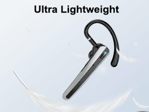 Atheewon Bluetooth Headset V5.3, Wireless Headset with ENC Noise Canceling Mic, 120Hrs Talk Single-Ear Bluetooth Earpiece, LED Display, IP7 Waterproof Hand-Free Earphone for Business/Trucker/Driver