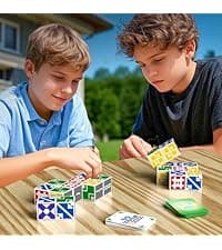 BBnote 48PCS Stack Game for Adult & Kids, Tetra Board Tower Games for Family Travel Party, 2 Players Balance Stacking Toy, Team Toys Building Block