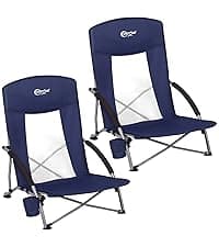 Portal Camping Chair with Lumbar Support for Adults Folding Portable High Back Oversized, 400LBS