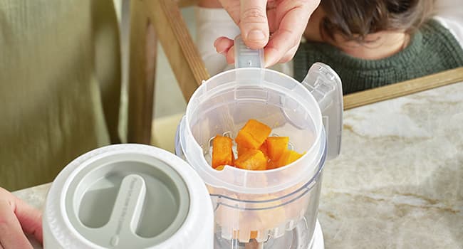 BPA-Free Elevated Steam Basket, Healthy Homemade Baby Food Purees, Starting Solids & BLW, Baby Feeding Essentials, 6+ Months Grownsy Baby Food Maker, Steamer & Blender Baby Food Processor, White B0DGL879NT