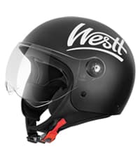 Westt Open Face Motorcycle Helmet, 3/4 Motorcycle Helmet DOT Approved, Lightweight Moped Helmet with Built-in Sun Visor, Quick Release Strap, Removable Washable Liner, Scooter Helmet for Adults