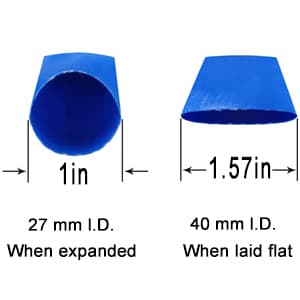 Eastrans 1 IN x 100 FT Heavy Duty Flat Discharge Hose, Weather & Burst Resistant, Best Hose for Inground Pools, Filter & Drain Hose