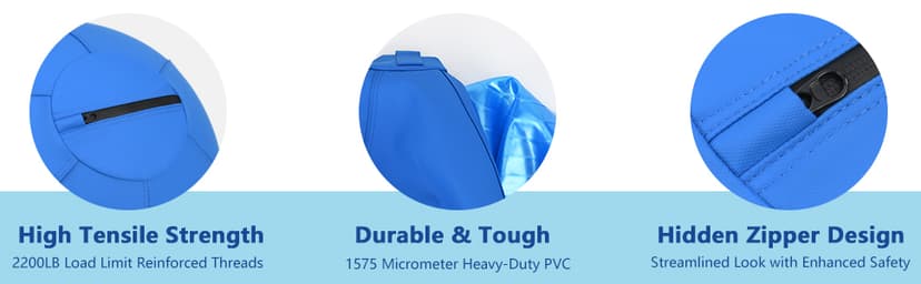 Herding Ball for Dogs - 18" Dog Herding Ball, Agility Equipment, Herding Ball for Australian/German Shepherd Collie, Dog Toys for Christmas/Birthday Gifts (Blue, Medium - 18")