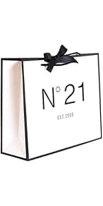 13" Birthday Gift Bag with Card Envelope Sticker Bow Ribbon and Tissue papers for Women Girls Design with Handles,13th-100th (EST.1975 50th, 13" W x 10.5" H x 4.3" D)