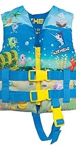 Airhead General Purpose Life Jacket for Adults & Kids - US Coast Guard Approved Life Vest for Men, Women, Youth, Child & Infant, Boating Safety PFD for Fishing & Swimming