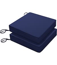 Favoyard Outdoor Seat Cushion Set 24 x 24 Inch Waterproof & Fade Resistant Patio Furniture Cushions with Removable Cover Deep Seat & Back Cushion with Tie Straps for Chair Sofa Couch