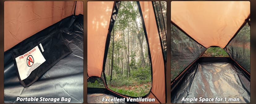 GEERTOP Ultralight Bivy Tent for 1 Person 3 Season Waterproof Single Person Backpacking Tent for Camping Hiking Backpack Travel Outdoor Survival Gear