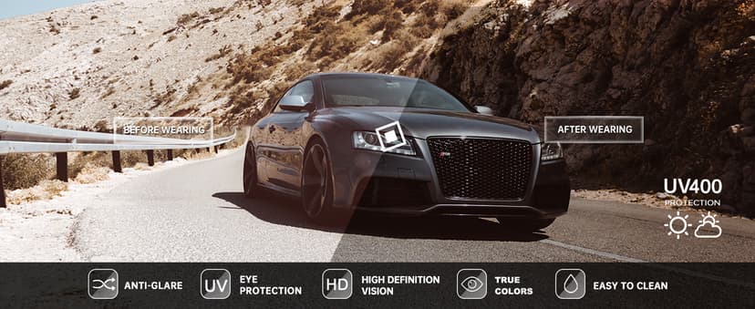 KALIYADI Polarized Sunglasses for Men, Lightweight Sun Glasses with UV Protection for Driving Fishing Golf