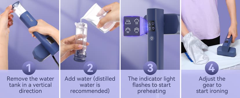 Steamer for Clothes,Sundu Portable 2-in-1 Travel Steamer&Iron,15s Fast Heat-up,100ml Water Tank,Ironing Gloves,25 Min Powerful Continuous Steam,1200W&4 Modes Light Steam Iron for Travel&Home(Blue)