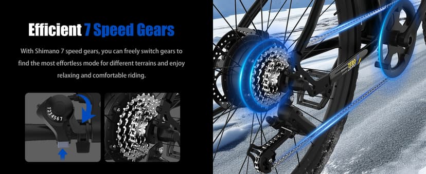 Electric Bike for Adults, 1000W Peak Motor, 60 Miles 22Mph Electric Bike, 26" Commuter E Bikes with 48V Built-in Removable Battery, Step-Thru Ebike, Adjustable Stem, 7-Speed & Front Suspension