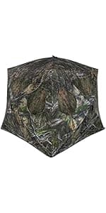 AMERISTEP Hunting Foldable Design Portable Lightweight High-Back Blind Chair with Backrest, Mossy Oak Break-up Country