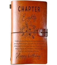 Happy Birthday Decorations Refillable Notebook, Birthday Gifts for Mom Sister Friends Female 30 40 50 60 70 80 90 Year Old PRSTENLY Birthday Gifts for Women Her Leather Journal B0GRYZVHSP