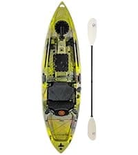 Brooklyn 12.5 Tandem Sit-On-Top Fishing Kayak by BKC, 2–3 Person Kayak with Padded Seats, Paddles, 6 Rod Holders, 600 lb Capacity, Motor-Ready