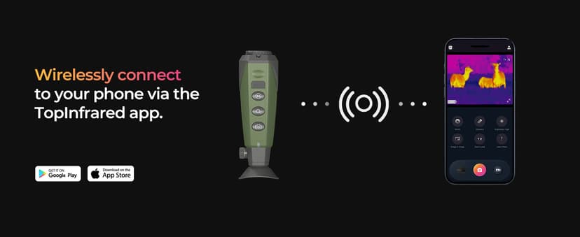 TOPDON TS004 Thermal Imaging Monocular, 320 x 240 TISR 256 x 192 IR Resolution, Supported Wireless Connection, 13mm 50Hz Thermal Night Vision with 11h Battery Life, IP67 Monocular for Hunting