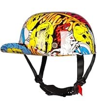 Yesmotor Motorcycle Baseball Helmet - Retro Baseball Style Cap for Unisex-Adult, DOT Approved