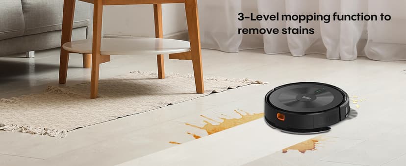 Robot Vacuum and Mop:4000Pa 3-in-1 Robotic Vacuum Cleaner with Intelligent Navigation, Alexa & APP Control, Schedule Cleaning, Slim and Quiet, Robotic Vacuum Perfect for Pet Hair, Hard Floor, Carpet