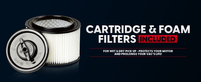 Vacmaster 5-Gallon* 5 Peak HP† Remote Control Wall Mount Wet/Dry Vac – VWMB508 1101