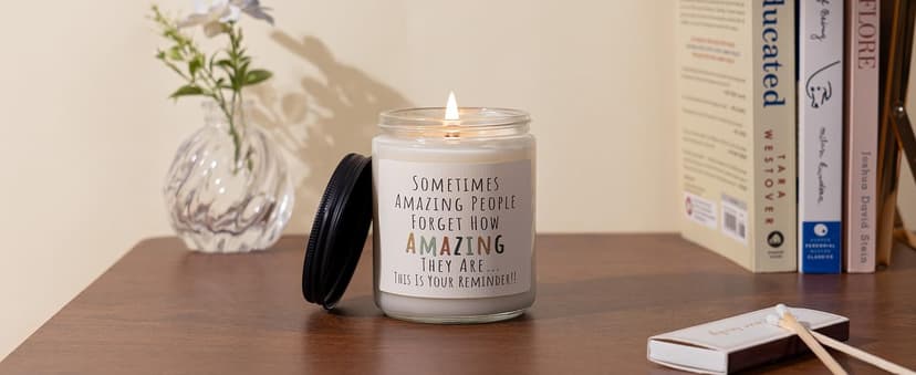 Christmas/Thank You/Inspirational Gift for Woman Her Friend Teacher Mom Girlfriend Sister Bestie, Stocking Stuffers, Lavender Craftique Gifts for Women, Birthday Gifts for Women- You're Amazing Candle B0DYMW78WD