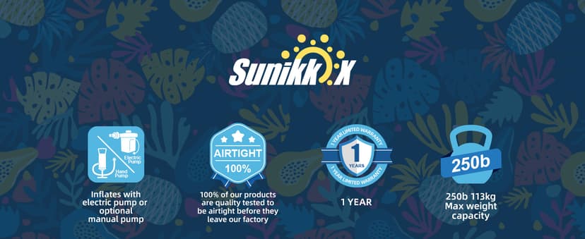 Sunikko X 3-in-1 Pool Floats with Canopy Cup Holder, Tanning Pool Large 73" x 48" Float Adult Heavy Duty, Inflatable Lounger Raft Floating Chair with Backrest, Swimming Pool Lake Beach Party