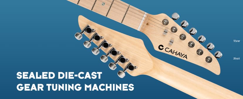 CAHAYA Electric Guitar Set Beginner - 39in Starter Guitar Kit with HSS Pickup Solid Okoume Body Electric Guitar Adults with Amplifier Gig Bag Strap Picks Strings Cable Blue