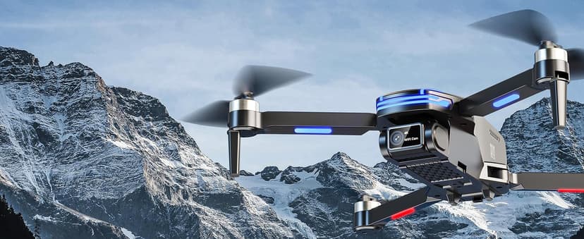 Drones with Camera for Adults 4K Brushless Motor Drone for Kids Beginners, FPV Foldable RC Quadcopter with Propeller Guards, 2 Batteries, 1500mAh, 130° Lens, WiFi, Voice Control, Gesture Photography, Gift Toys for Men Boys
