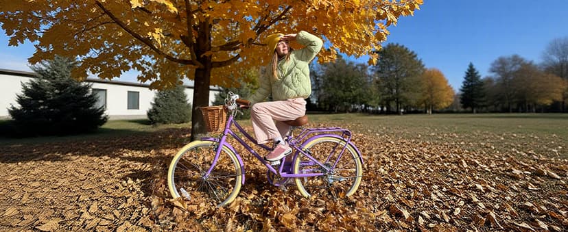 Glerc 20 24 26 Inch Beach Cruiser Bike, 6-Speed Hybrid City Bicycle for Girls Youth and Over 6 Years Old, Missy Bike with Wicker Basket & Lightweight, Multiple Colors