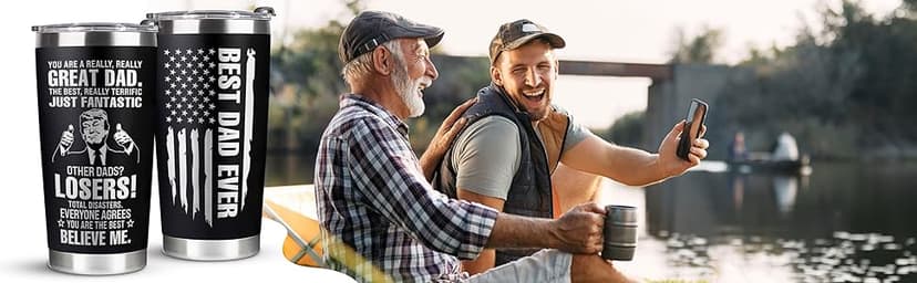 Christmas Gifts for Dad, Men - Gifts for Dad from Daughter, Son - Dads Birthday Gift Ideas, Happy Birthday gifts for Dads, Fathers - Best Dad Ever Gift, Present for dads, Fathers - 20 Oz dad Tumbler