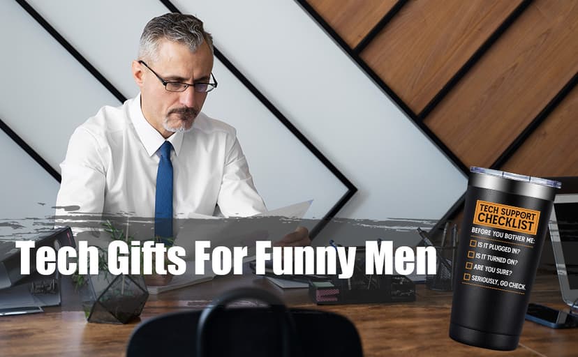 Tech Gifts for Men - Tech Support Checklist - Technical Gifts for Dad, Technician, Programmer, Techs Lover - 20oz Tumbler