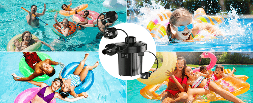 Electric Air Pump for Inflatables,Portable Quick-Fill Air Pump with 3 Nozzles,110-120V, Inflator & Deflator Pumps for Outdoor Camping, Air Mattress Beds,Boats,Inflatable Cushion,Couch,Pool Floats