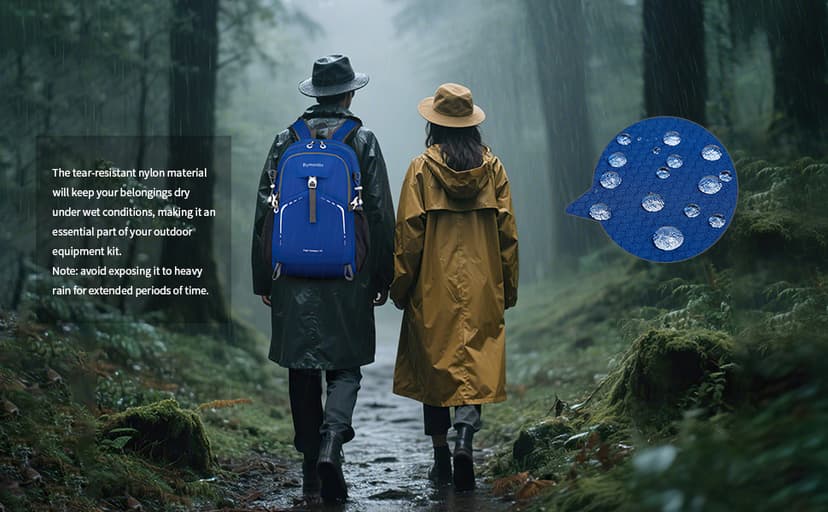 35L Lightweight Packable Backpack – Durable Foldable Daypack for Travel, Hiking, and Gym (Black)