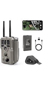 GardePro E5S Trail Camera (Non-Cellular, Non-WiFi), 64MP Photo & 1296P HD Video, 0.1s Trigger, 100ft No-Glow Night Vision, Motion Activated Wildlife Camera