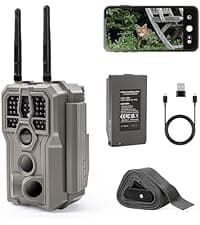 GardePro E6 WiFi Trail Camera (Non-Cellular), Stable WiFi with External Antenna, On-Site App Viewing, 64MP 1296P HD, No-Glow Night Vision, Motion Activated Waterproof Game Camera