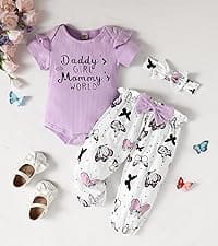 AMAWMW Newborn Baby Girl Little Sister Sleeper Gown Stripe Long Sleeve Nightgown Pajamas Gifts Stuff Essential Outfit