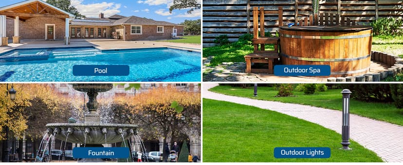 DEWENWILS 24-Hour Mechanical Timer Switch - 120VAC SPST, 2HP 40A, Metal Enclosure, Heavy Duty, Manual Override, Ideal for Pool Pump, Water Heater, Lights and Fans, Weatherproof, ETL Listed, Gray