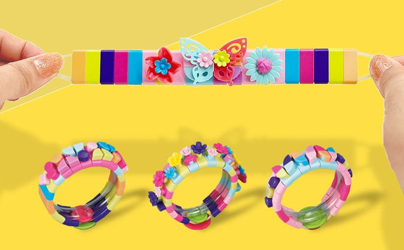 Coiinala Friendship Bracelet Making Kit for Ages 7+ Girl, 488-Piece DIY Charm Rubberband Bracelets Maker with Charm & Stickers, Craft Supplies Arts Maker Jewelry Making kit for Girls B0FCRF8D9B