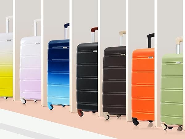 Merax Luggage 3 Pcs ABS Hardside Luggage Sets Spinner Wheels Suitcases