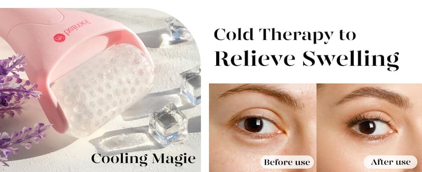 BAIMEI IcyMe Ice Roller for Face and Gua Sha Facial Tool Set, Ice Face Roller Reduces Puffiness Relieves Migraines Skin Care Tools, Self Care Gift for Women - Pink