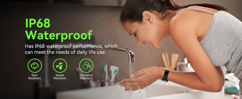 Smart Watch for Men Women, 1.85" HD Fitness Tracker with Bluetooth Calls, 5 ATM Waterproof, 130+ Sport Modes, 24/7 Heart Rate/Sleep Monitor, Pedometer, Calories, Smartwatch for iOS Android (Black)