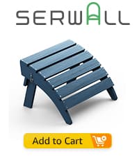 SERWALL Oversized Outdoor Rocking Chair Set of 2, HDPE Rocker for Adults, Patio Rocking Chairs for Porch, Blue