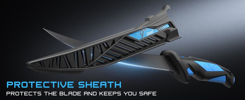 Fillet Knife Kit Combo, Fishing Knives and Honing Rod, Ultra-Sharp G4116 German Stainless Steel, Non-Slip Handle, Durable Storage Bag, Fishing Gifts for Men