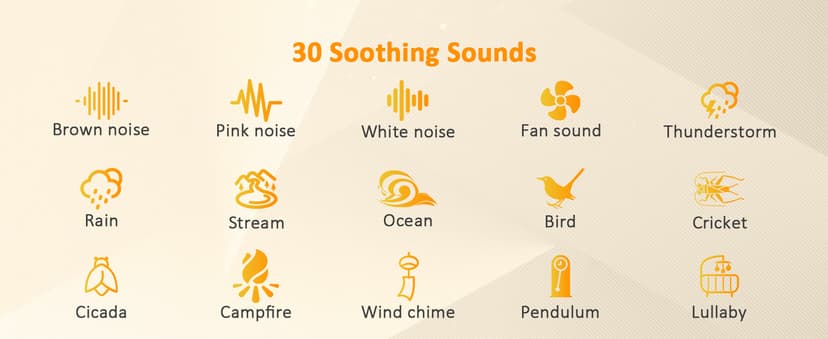 Wkzay White Noise Sound Machine: 30 Soothing Sounds, Sunrise Alarm Clock for Gentle Wake Up, Adjustable Volume & Night Light, Timer - Easy to Sleep, Relax, Focus