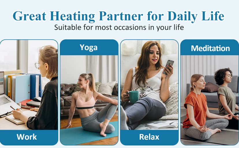 Heating Pad for Neck and Shoulder, Birthday Gifts for Men Dad Husband, Electric Weighted Heat Pad for Back Pain Relief, Anniversary Christmas Gifts for Women Mom, Blue