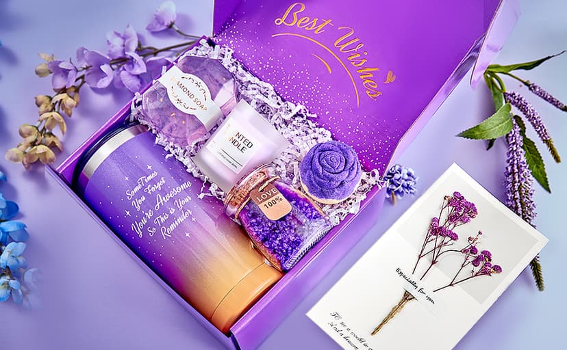 Gifts for Women, Mom, Wife, Her, Girlfriend, Sister, Bestie - Happy Birthday, White Elephant, Self Care Spa Gift Basket Set, Womens Gifts for Christmas, Teacher, Nurse, Employee Appreciation Gifts
