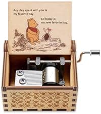Music Box Gift for Wife - Romantic Birthday Valentine Anniversary Christmas to My Wife Gifts from Husband Boyfriend Love Women Girl Girlfriend Wooden Hand Crank Musical Box Play You are My Sunshine